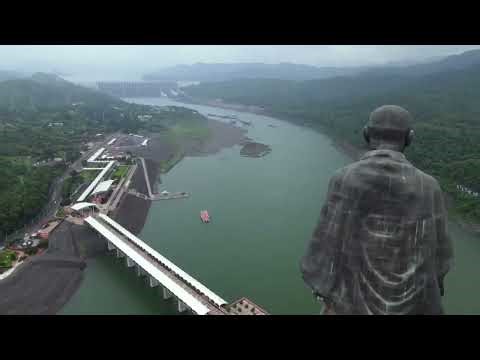 🇮🇳 Statue of Unity Aerial View | India’s Pride from the Sky!