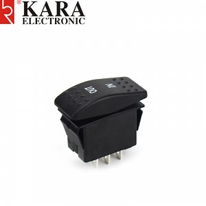 [Hot Item] on-off 5 Pin Dual Blue LED Light Bar Symbol Waterproof Toggle Laser Marine Rocker Switch