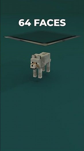 3D Simulation Wolf Minecraft