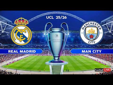 REAL MADRID vs MANCHESTER CITY - UEFA Champions League 2026 Round of 16 Full Match | Simulation PES