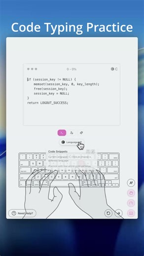 Practice typing with code - you’ll be code without slowing down or thinking about syntax in no time. TypeQuicker is the most advanced typing application - we have text typing practice, code, ten key typing and much, much more. #typing #programming #programmer #coding