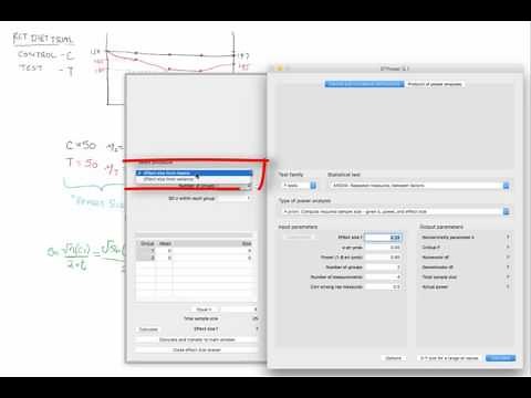 Short GPower Repeated Measures ANOVA example