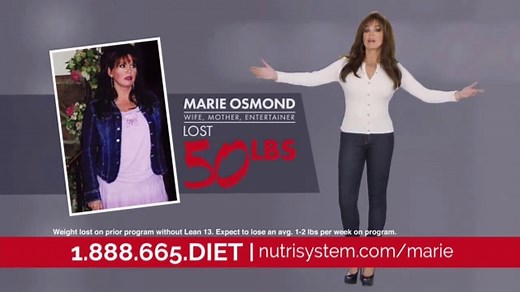 Nutrisystem Lean13 TV Spot, 'First Step' Feat. Marie Osmond, Dan Marino