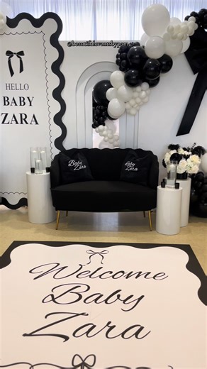Black Ribbon Themed Baby Shower Celebrates Baby Zara!