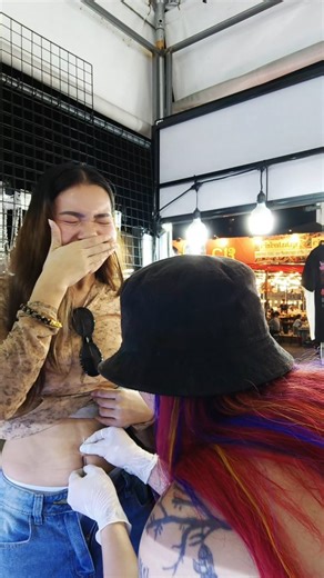 Arraya Jumpon on Instagram: "เจาะสะดือ💜🥰"