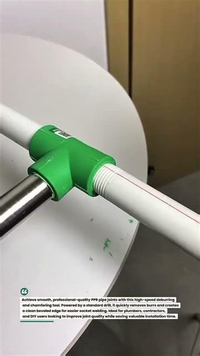 Fast & Perfect PPR Pipe Deburring Tool! #Plumbing #DIY #Tools