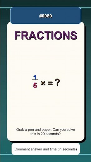1/5 × 3 = ? | Quick Fractions Practice | Multiplying Fractions