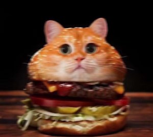 Burgercat: La curiosa mezcla de gato y hamburguesa