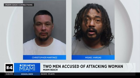 Two men accused of attacking a woman in Miami Beach