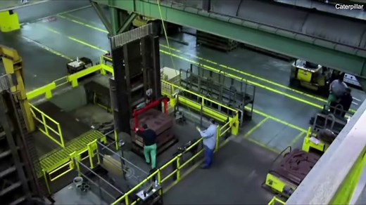 Making a Caterpillar Engine Block at the Mapleton, IL Foundry