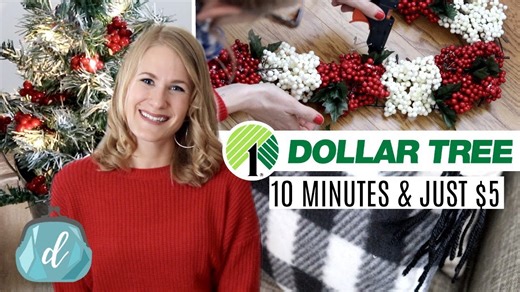 Dollar Tree Christmas DIYs for lazy people! (just $5 and under 10 minutes)