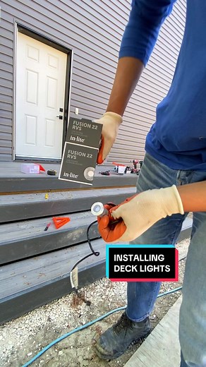 Installing some sexy Inlite #stair riser lights on a @trexcompany deck . . #build #construction #diy #tips #winnipeg #manitoba #wpg #winnipegrenovations #wpgnow #madeinmanitoba #backyard #renovation #fyp