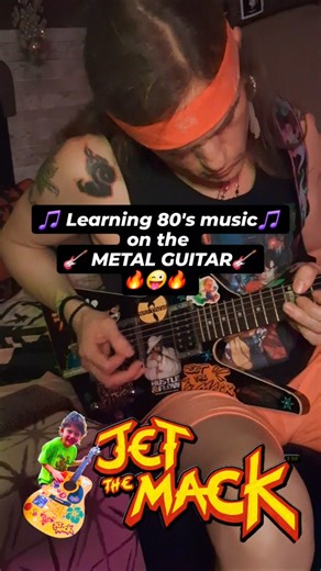 Learning 80's music on the METAL GUITAR 🎸 #guitar #shorts