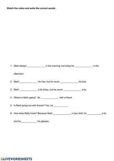 Present Simple and Present Continuous - Listening worksheet