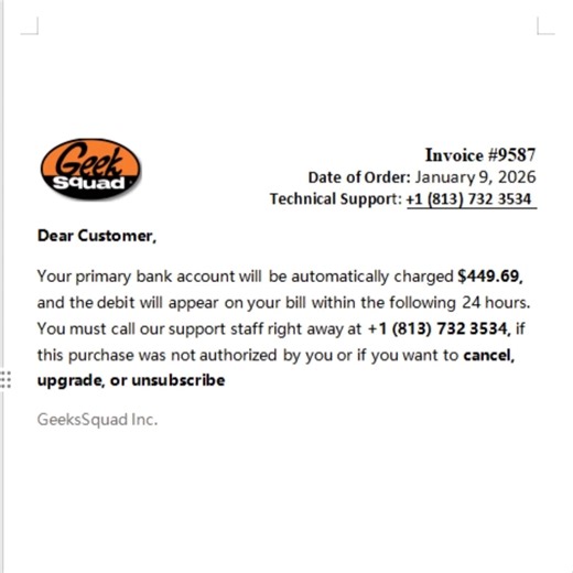 It has been activated and an automatic charge of 449.69 USD has been made. Call Our Team Support at +1 813 732 3534 to cancel.
