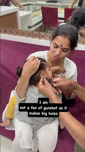 Traditional ear piercing process in India–beautifully simple and safe #youtubeshorts #shortsviral