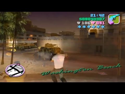 GTA: Vice City - 1 to 6 Star Wanted Level Using the Colt Python Only - Armor Pick-ups Only