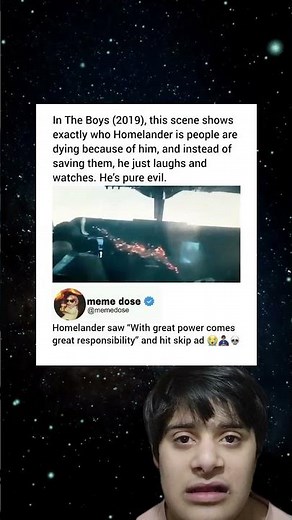 Homelander saw with great power comes great respon