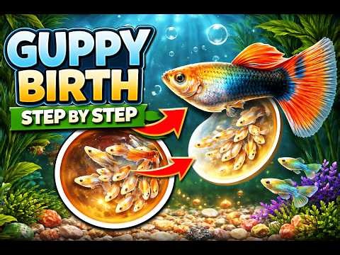 How Guppy Fish Give Birth Step by Step | Underwater Dynasty