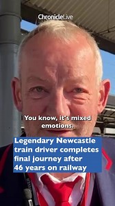 Legendary Newcastle train driver completes final journey after 46 years on railway | Newcastle Chronicle