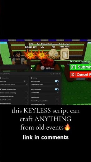craft ANYTHING script for grow a garden 🔥 #roblox #growagarden #robloxscript #shorts