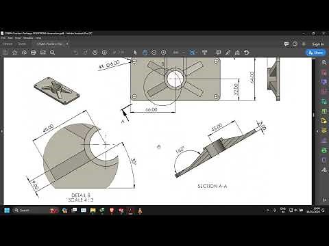 solidworks CSWP/CSWA exam practice section D problem 2