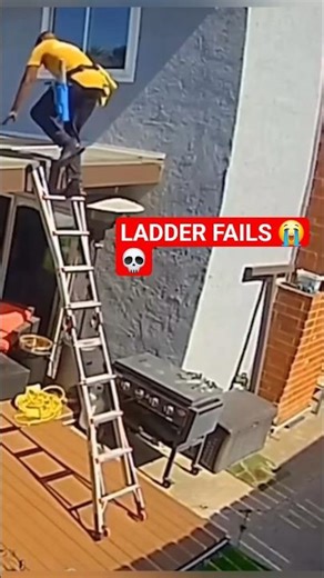 Ladder Fails That’ll Make You Cry Laughing 😂 | Construction Gone Wrong!” #shorts