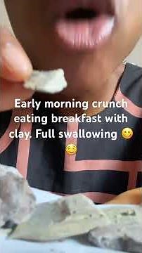 Clay eating and swallowing 🤤🤤🤤 #crystals #satisfying #relaxing