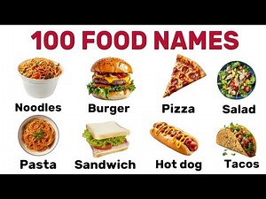 100 Food Names in English |Learn English Vocabulary with Pictures|Delicious Foods List for Beginners