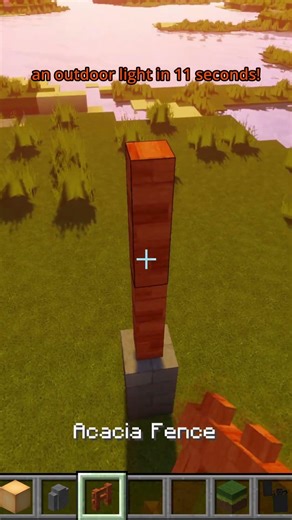 Simple Minecraft Lantern Build Tutorial Easy & Fast in 12 seconds!