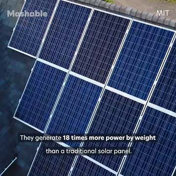 1.5M views · 6.6K reactions | MIT researchers have created ultra-thin solar panels with sticker backs allowing you to stick them anywhere you need immediate power. They deliver 18 times as much power per kilogram as traditional solar panels and can be used in more places with less set up. These ultra-portable panels can make the difference in remote regions where emergencies require more power. | Mashable | Facebook