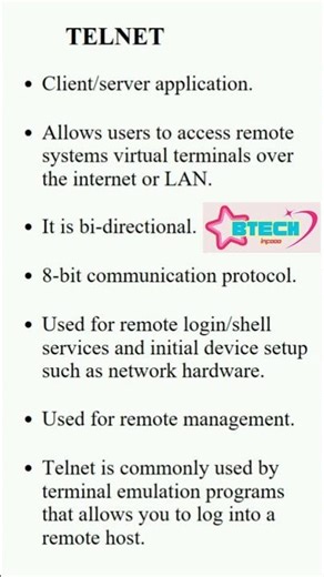TELNET protocol #protocol#telnet #networking#remotelogin#exam #engineeringstudents#btech#viral#trend