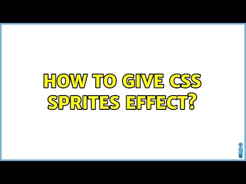 How to give css sprites effect?