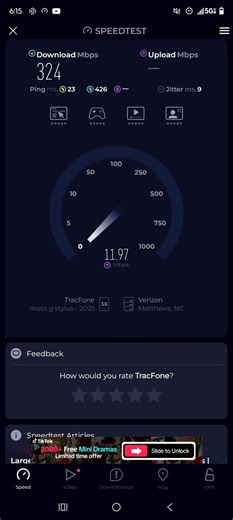 Verizon straight talk by Verizon speed test