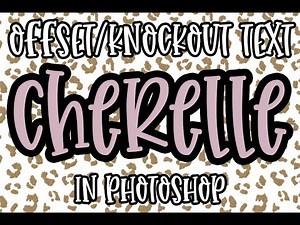 Offset/Knockout Text in PHOTOSHOP