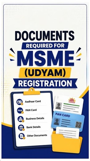 MSME (Udyam) Registration Ke Liye Kaun-Kaun Se Documents Chahiye? | Complete Guide 2026
