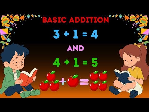 3+1=4 | 4+1=5 | Basic Addition | Class 1 Kids | Fun Math Class