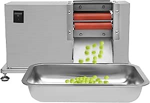 Commercial Pea Sheller Machine, 20W Electric Pea Bean Sheller Peeling Machine Semi-Automatic Pea Peeler Machine Soybean Peeling Machine Bean Peeler Machine for Home Restaurants - Double Drum 22 Lbs/H