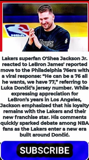 Lakers Superfan O'Shea Jackson Jr. Reacts to LeBron Joining 76ers: ‘We Have 77!’