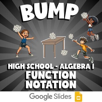 Function Notation BUMP Math Game - No Prep Algebra 1 Review Activity