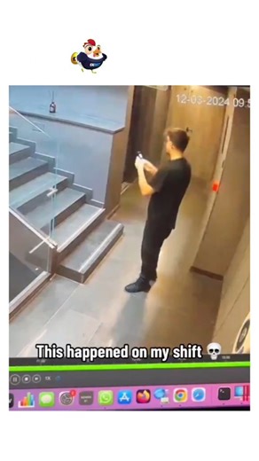 MindBlown Hub on Instagram: "The post shares a 21-second CCTV clip from a Tokyo office building on September 24, 2024, capturing a chain-reaction mishap where a man trips on a protruding stair edge, falls into the hallway, and causes two colleagues to slip and tumble while carrying items, overlaid with "This happened on my shift" for comedic effect.😭 Posted by @Japan_lol_w , a Japanese humor account focused on viral fails, the video amassed over 1.5 million views and 3,800 likes within 24 hours
