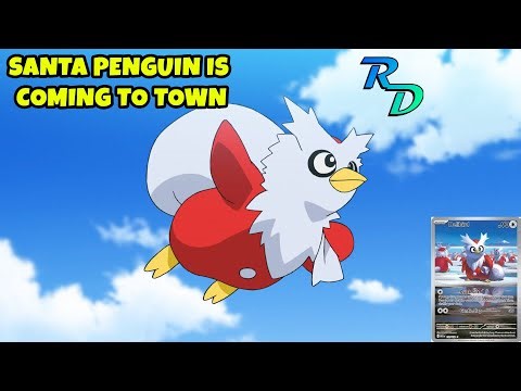 Santa Penguin is Coming to Town | Pokémon Mega Evolution Opening Hunting for the Delibird Full Art