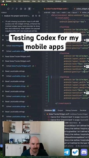 So I tested Codex for my mobile apps and I like it! #coding #indiehacker #codex