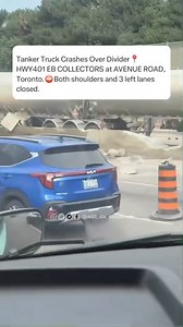 ⚠️Collision on HWY 401 Eastbound COLLECTOR at AVENUE ROAD, Toronto.⛔️Both shoulders and 3 left lanes closed. #Hwy401 #toronto #traffic #breakingnews #accident #opp #trucking #onhwys #truckdriver #transportation #friday #cdl #oiltanker | 401_da_sarpanch