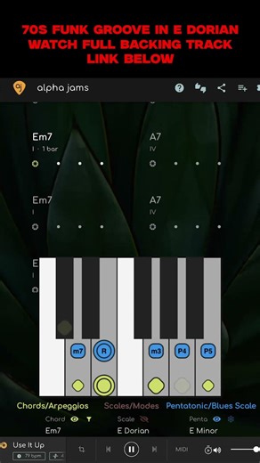 🎹 E Dorian Funk Soul Backing Track for Piano / Keys – Nasty Live Groove | 79 BPM #alphajams