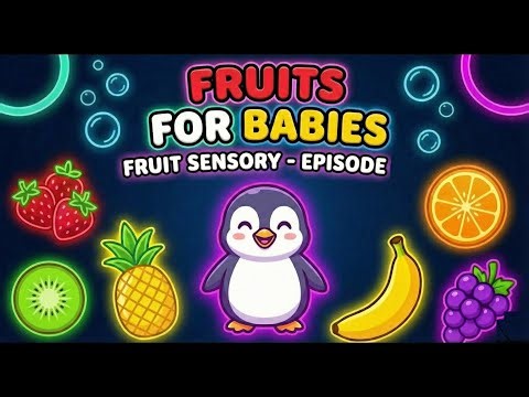 Baby Sensory Video: Learn Fruits & Vegetables 🍎🥕 | Cute Bunny Visual Stimulation video 7