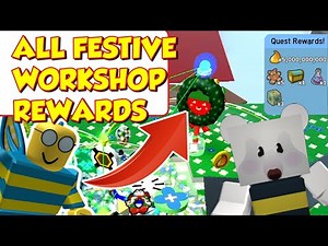 ALL BEE BEAR QUESTS REWARDS - FESTIVE WREATH *UNLOCKED* (BEE SWARM SIMULATOR)