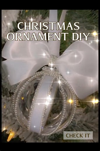 418K views · 6.3K reactions | DIY Christmas Ornament The ornament and 1/8 ribbon came from Dollar Tree. The Rhinestone ribbon and 5/8 ribbon came from Amazon. #christmasiscoming #Christmas #Ornaments #lifestyle | Latrice Marie | Facebook