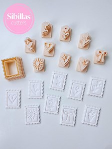 Postage Stamp Cutter, Boho Clay Stamp With Sharp Tapered Edges - Etsy