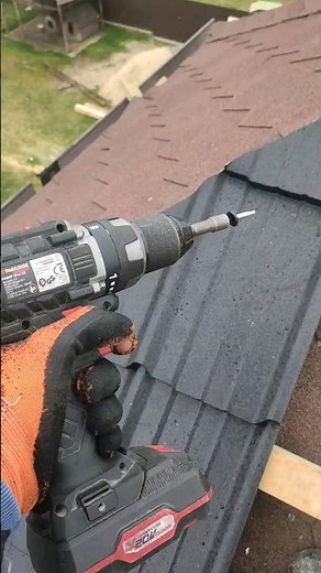 Metal tile installation on self-tap #parkside